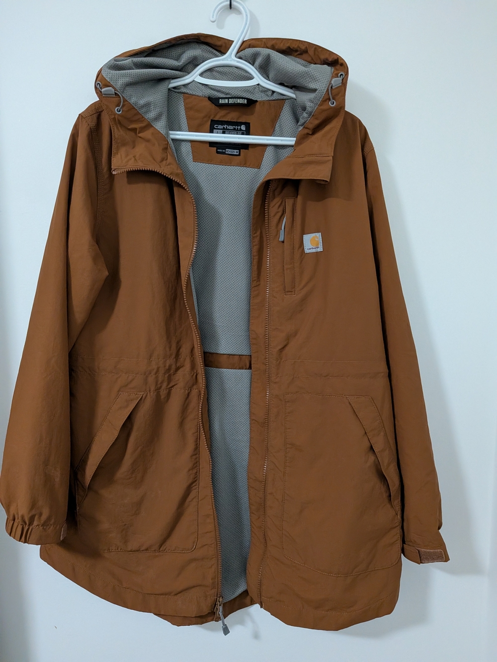 Carhartt Rain Defender Relaxed Fit Jacket in Brown Size Large